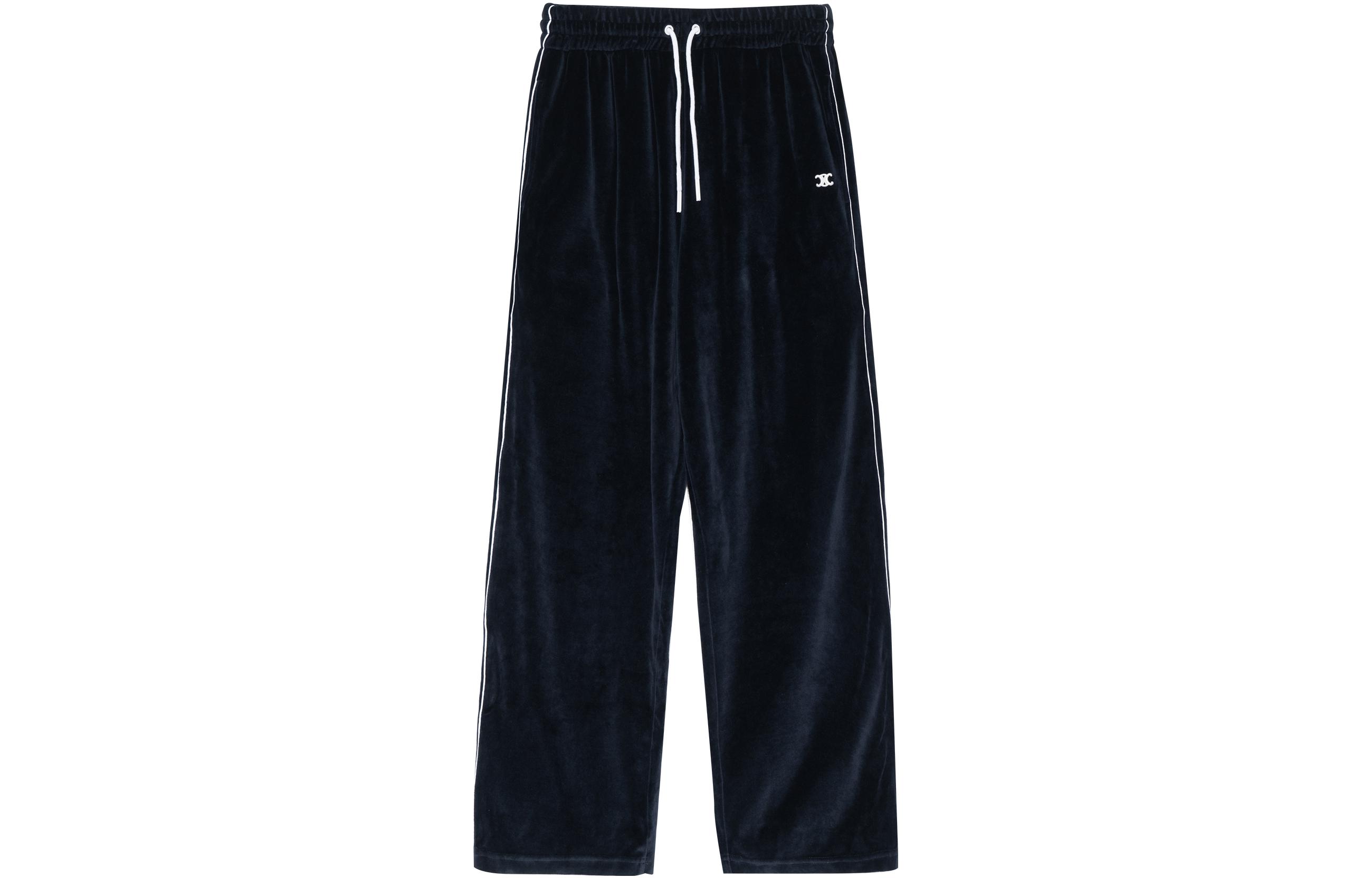 (Women) CELINE FW22  Striped High-Waisted Loose Fit Jogger Pants Blue. 2Z404748Q-07RC