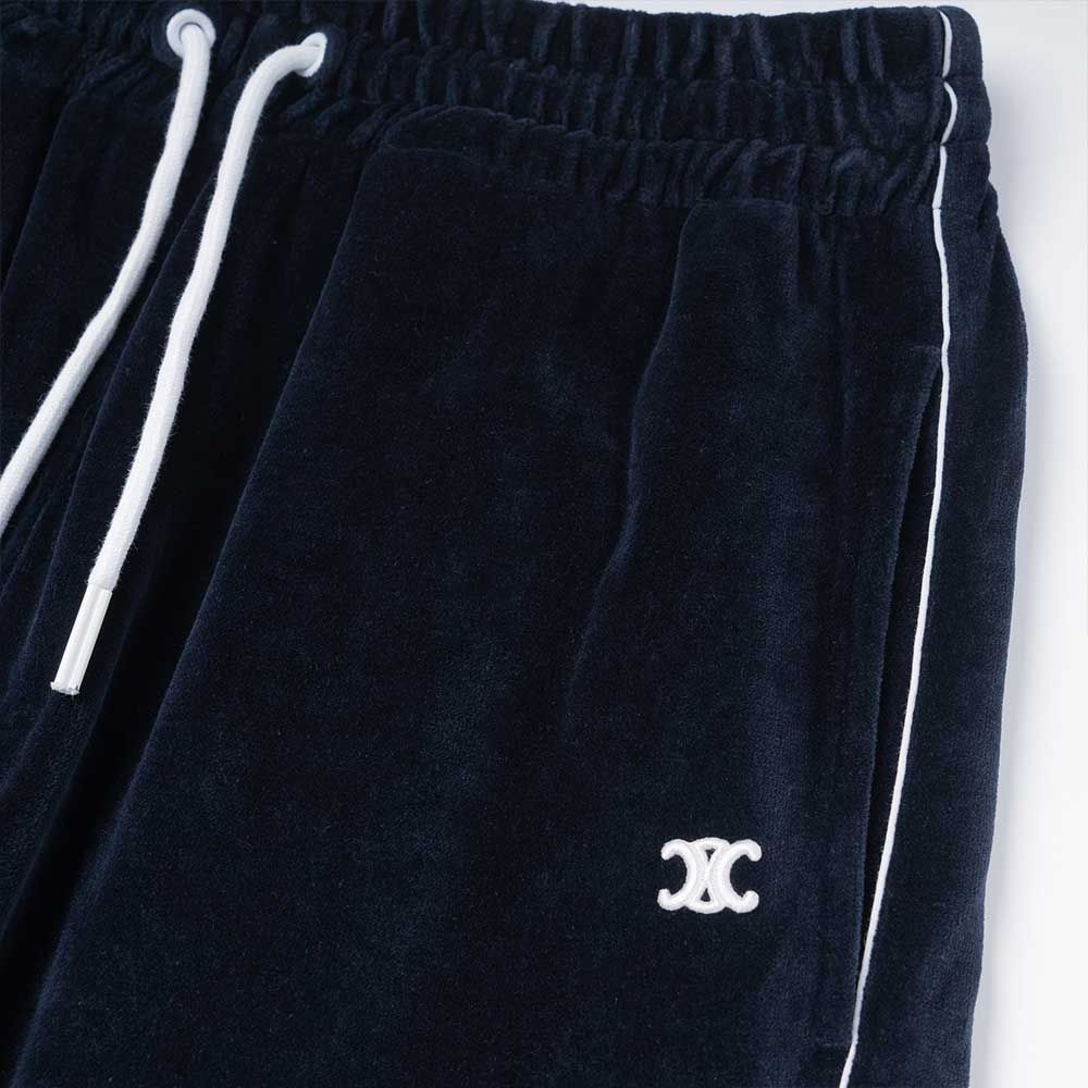 Details for (W) セリーヌ FW22 ストライプ ハイウエスト ルーズフィット ジョガーパンツ ブルー. 2Z404748Q-07RC