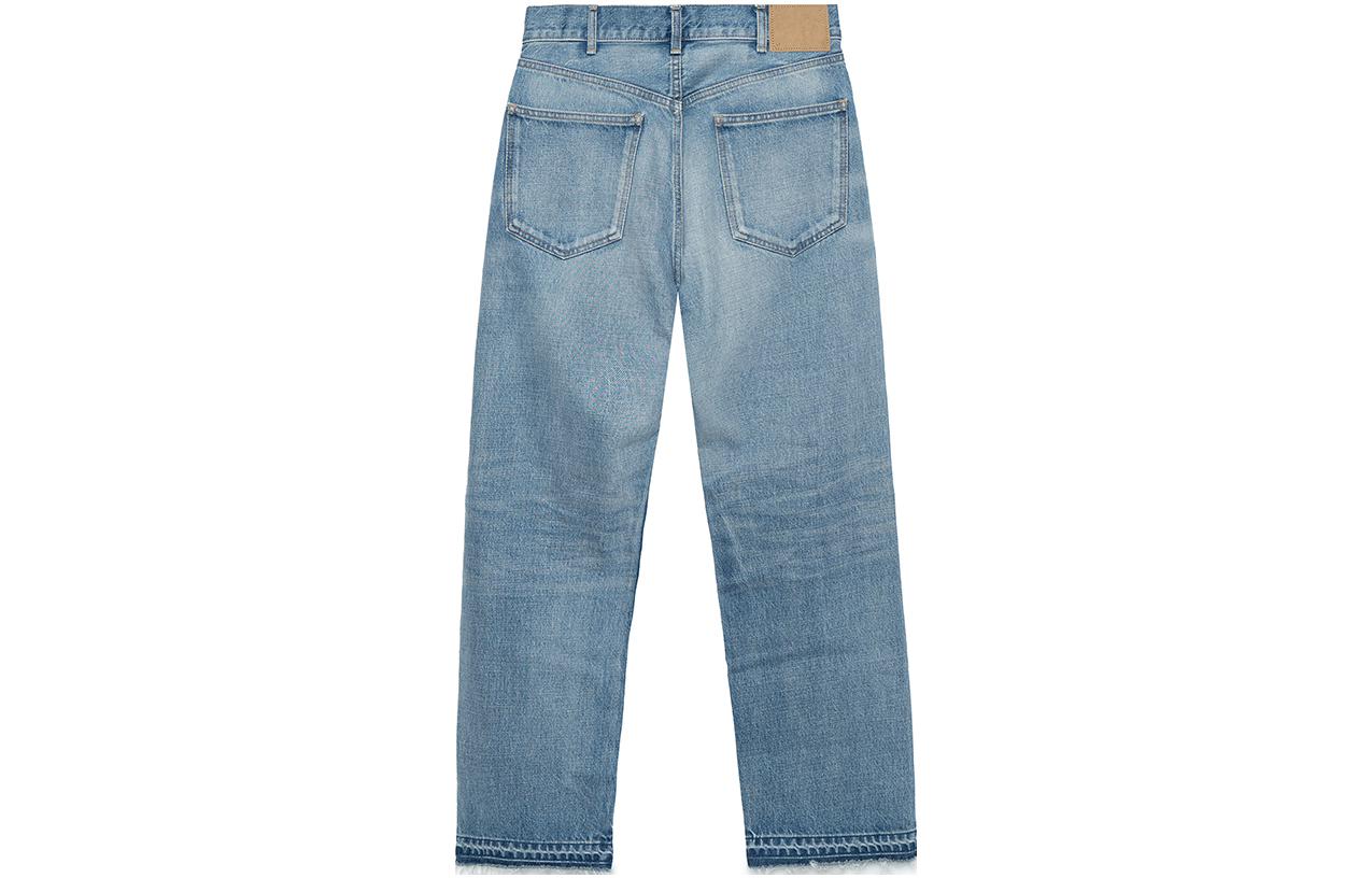 Lookbook (Women) CELINE FW22  Washed High-Waisted Straight-Leg Pocket Jeans Blue 2N845206T-08PI