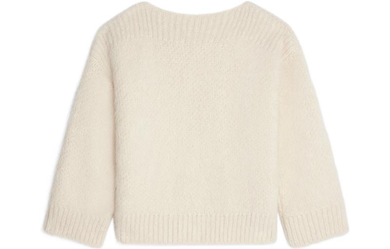 Lookbook (W) CELINE FW22 白色羊駝毛Logo針織圓領毛衣. 2AC99309T-01OW