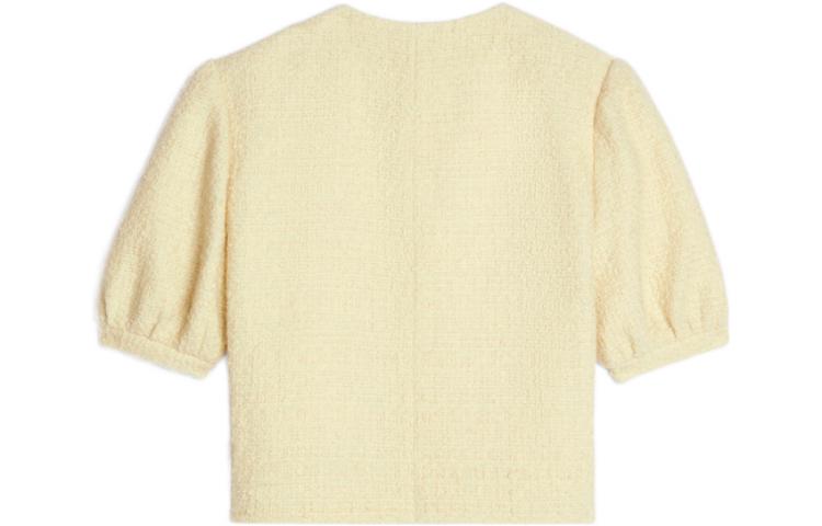 Lookbook (W) CELINE FW22 Kuning Jaket Pendek Single-Breasted dengan Poket. 2V34O764L-11JS