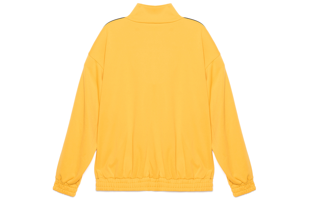 Lookbook (Women) CELINE FW22  Yellow Striped Zip-Up Jacket with Stand Collar. 2Y831121O-11GX