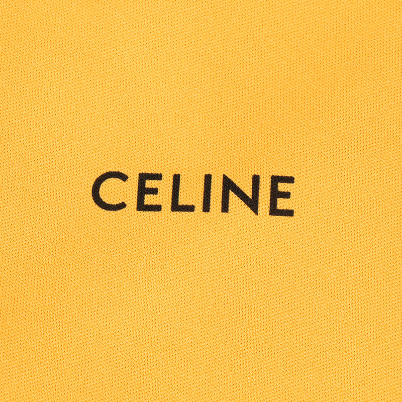 Shop (Women) CELINE FW22  Yellow Striped Zip-Up Jacket with Stand Collar. 2Y831121O-11GX