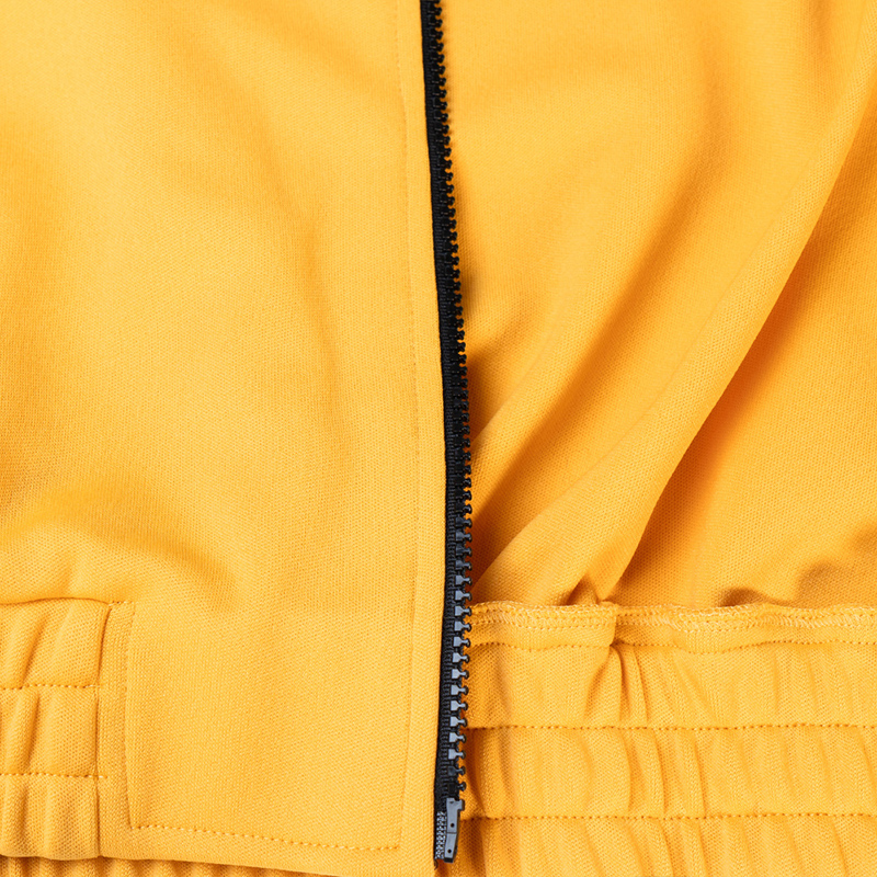 Details for (Women) CELINE FW22  Yellow Striped Zip-Up Jacket with Stand Collar. 2Y831121O-11GX