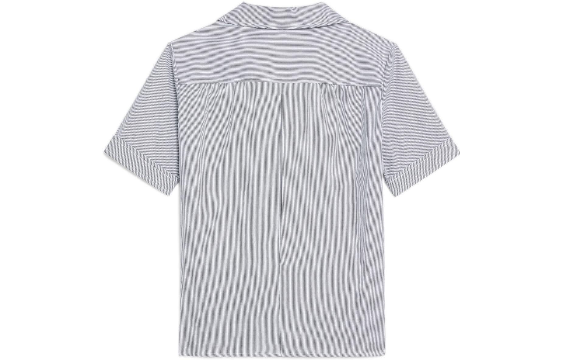 Lookbook (W) CELINE FW22 Baju Kapas Jalur Logo Arc de Triomphe Kelabu. 2B610191I-01WB