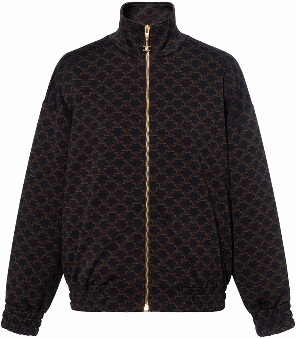 women-celine-fw-22-brown-pattern-full-zip-high-neck-jacket-women-s-long-sleeve-2-y17-a366-t-39-nm