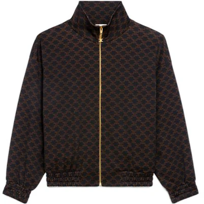 (W) Celine FW22 棕色格紋高領拉鍊外套 女款長袖上衣 2Y17A366T-39NM Order (W) Celine FW22 棕色格紋高領拉鍊外套 女款長袖上衣 2Y17A366T-39NM