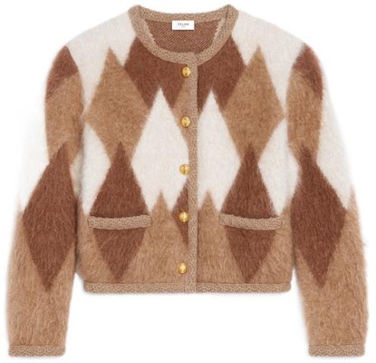 (W) 셀린 FW22 브라운 프린트 니트 버튼업 여성 가디건. 2A10Z831R-03HN Order (W) 셀린 FW22 브라운 프린트 니트 버튼업 여성 가디건. 2A10Z831R-03HN