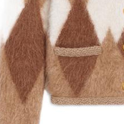 (W) 셀린 FW22 브라운 프린트 니트 버튼업 여성 가디건. 2A10Z831R-03HN Cheap (W) 셀린 FW22 브라운 프린트 니트 버튼업 여성 가디건. 2A10Z831R-03HN