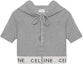 Buy (Women) CELINE FW22 Colorblock Logo Knit Zip-Up Hoodie Women’s Grey. 2A27Z372N-10GO