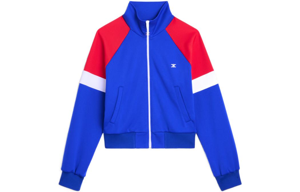 (Women) CELINE FW22 Contrast Logo Stand Collar Jacket  Electric Blue. 2Y45A121O-07LH 圖 2