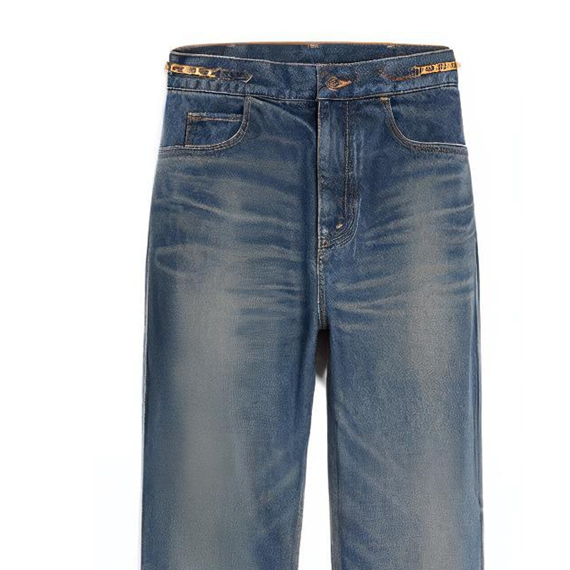 Shop (Women) CELINE FW22 Jane Button Straight-Leg Mid-Rise Jeans Women Blue. 2N776365M-07DU