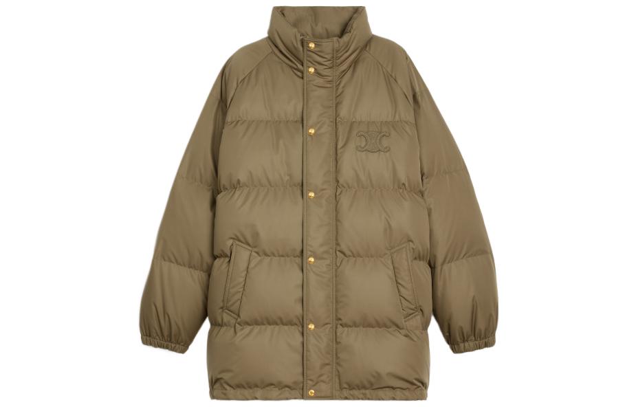 (Women) Celine FW22 Light Brown Logo Stand Collar Long Sleeve Jacket 2W660708N-17MC 圖 2