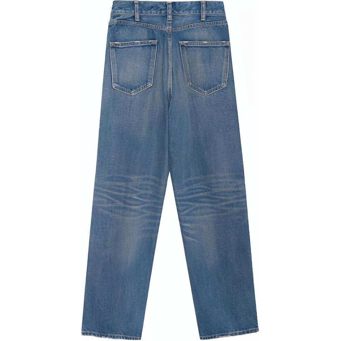 Lookbook (Women) CELINE FW22 Margaret Washed Straight-Leg Jeans Women’s Blue. 2N861930F-07UW