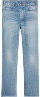 (Women) CELINE FW22 POLLY Mid-Waist Straight-Leg Faded Denim Jeans Women Blue. 2N799634R-07SV (Women) CELINE FW22 POLLY Mid-Waist Straight-Leg Faded Denim Jeans Women Blue. 2N799634R-07SV