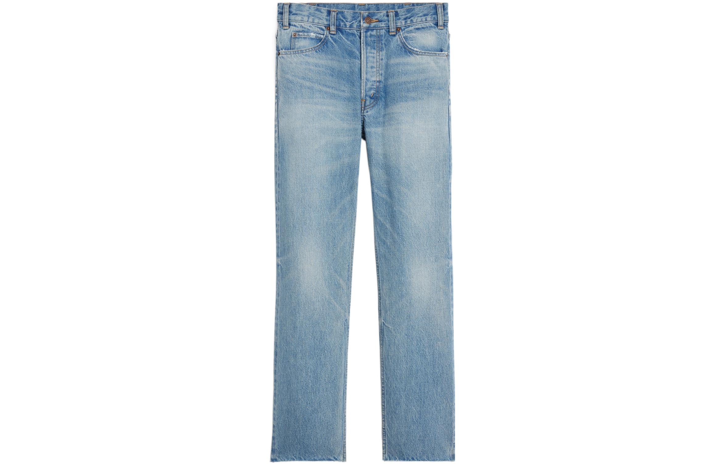 Order (W) CELINE FW22 POLLY 女款中腰直筒淺色牛仔褲藍色. 2N799634R-07SV