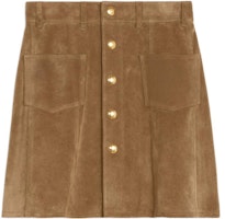 (Women) CELINE FW22 Solid Color Button Midi Skirt Cigar Brown. 2H304039F-14CI (Women) CELINE FW22 Solid Color Button Midi Skirt Cigar Brown. 2H304039F-14CI