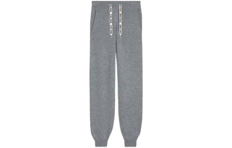 (Women) CELINE FW22 Solid Letter Drawstring Jogger Pants Women’s - Grey. 2A41Z402P-09GM