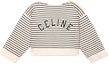 Buy (W) CELINE FW22 Suéter Tejido A Rayas Cuello Redondo Corto Azul Marino. 2A95Z384N-01CN