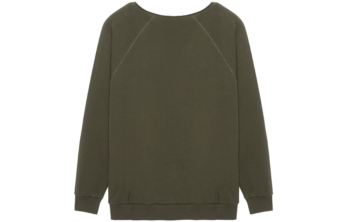 Lookbook (W) 셀린 FW22 여성 로고 프린트 크루넥 스웨트셔츠 딥 카키. 2Y423670Q-02DO