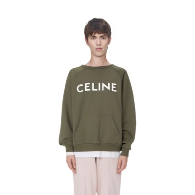 (W) 셀린 FW22 여성 로고 프린트 크루넥 스웨트셔츠 딥 카키. 2Y423670Q-02DO Shop (W) 셀린 FW22 여성 로고 프린트 크루넥 스웨트셔츠 딥 카키. 2Y423670Q-02DO