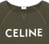Purchase (W) 셀린 FW22 여성 로고 프린트 크루넥 스웨트셔츠 딥 카키. 2Y423670Q-02DO