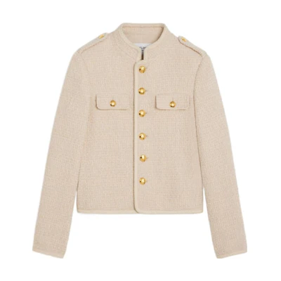 (Women) CELINE FW23 Beige Solid Single-Breasted Casual Long Sleeve Jacket. 2V99P764L-03AB