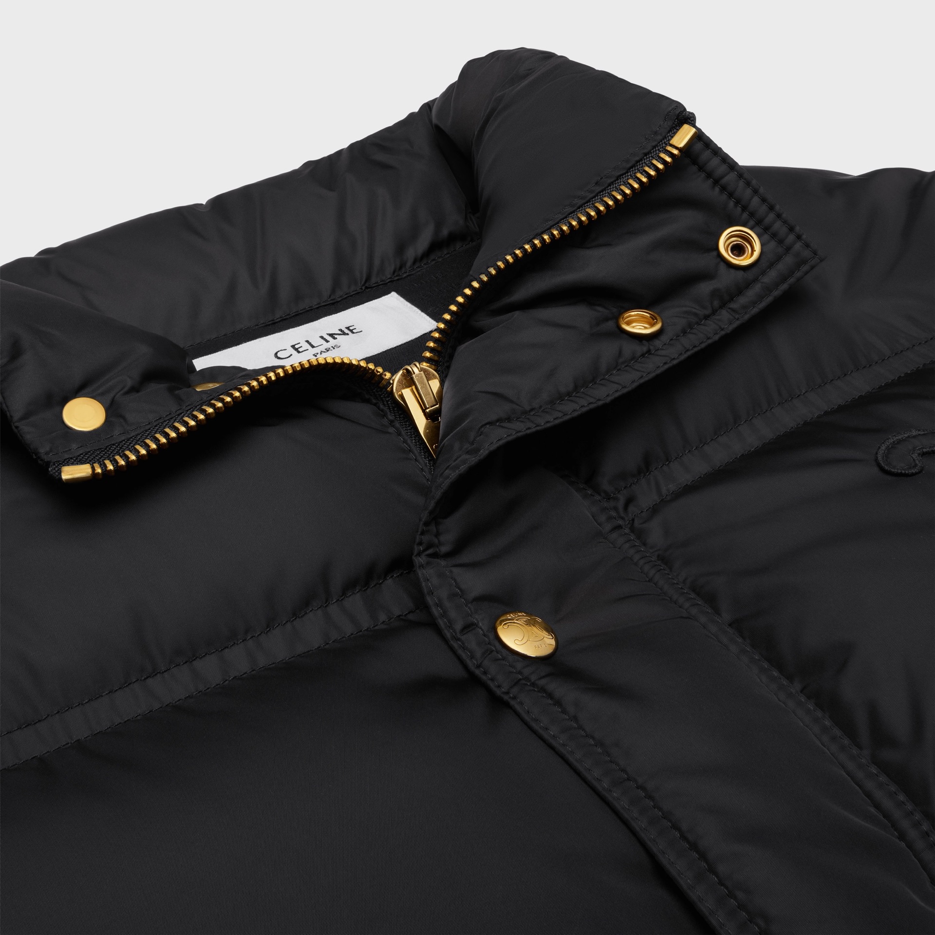 (Women) CELINE FW23  Black High-Neck Cropped Down Jacket 2W662092L-38NO 圖 4