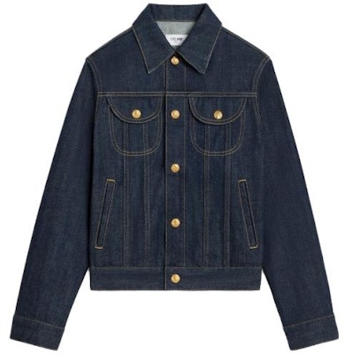 (W) 셀린 FW23 블루 데님 재킷, 포켓 4개 버튼 앞면. 2Q685799U-07IN Order (W) 셀린 FW23 블루 데님 재킷, 포켓 4개 버튼 앞면. 2Q685799U-07IN