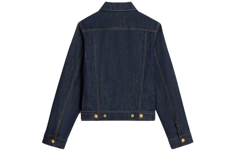 Lookbook (W) CELINE FW23 蓝色牛仔夹克 四口袋 前襟纽扣设计 2Q685799U-07IN