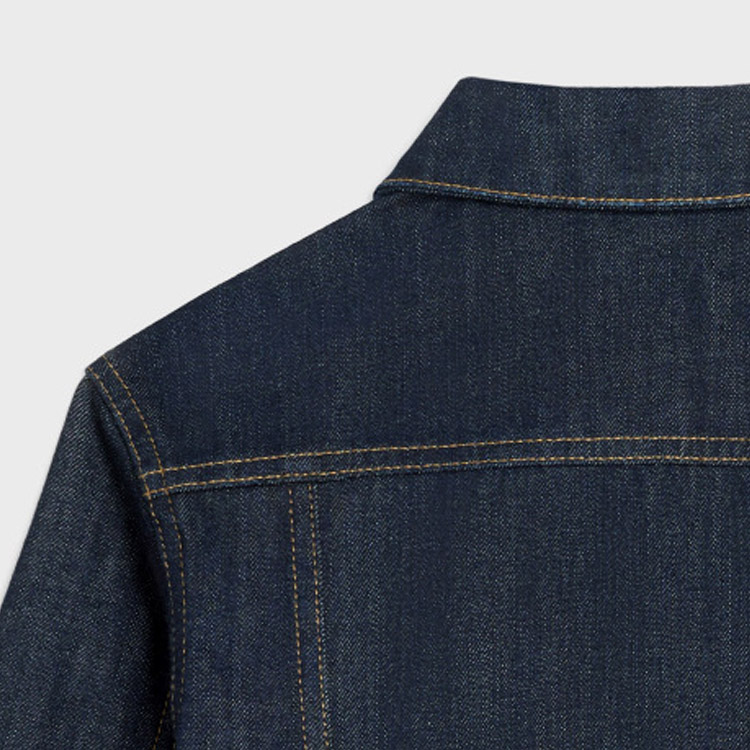 Purchase (W) CELINE FW23 蓝色牛仔夹克 四口袋 前襟纽扣设计 2Q685799U-07IN