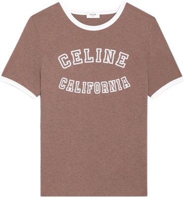 (W) 赛琳 CELINE 2023秋冬配色块Logo印花T恤棕色 2X17H671Q-19VO Order (W) 赛琳 CELINE 2023秋冬配色块Logo印花T恤棕色 2X17H671Q-19VO