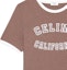 Purchase (W) 赛琳 CELINE 2023秋冬配色块Logo印花T恤棕色 2X17H671Q-19VO