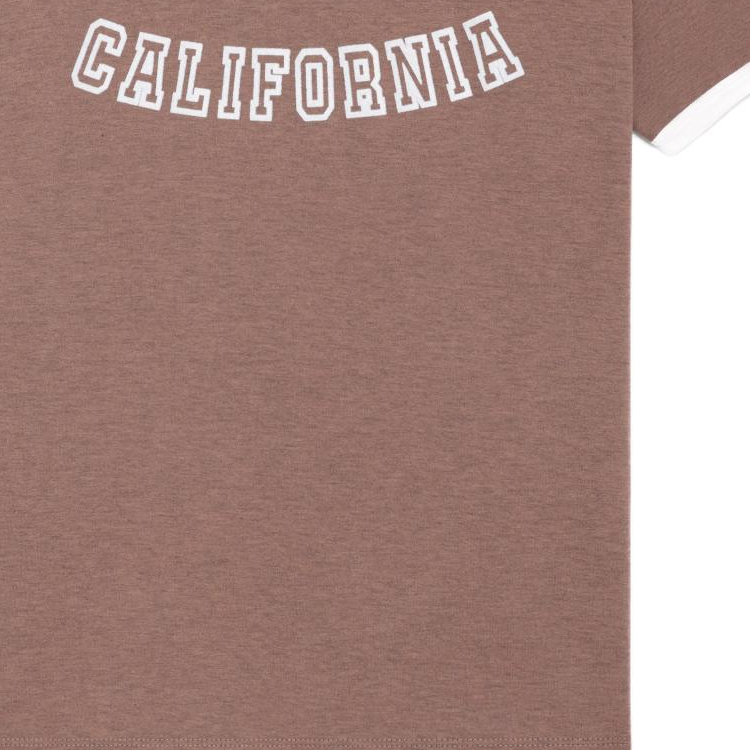 Sizing (W) 赛琳 CELINE 2023秋冬配色块Logo印花T恤棕色 2X17H671Q-19VO