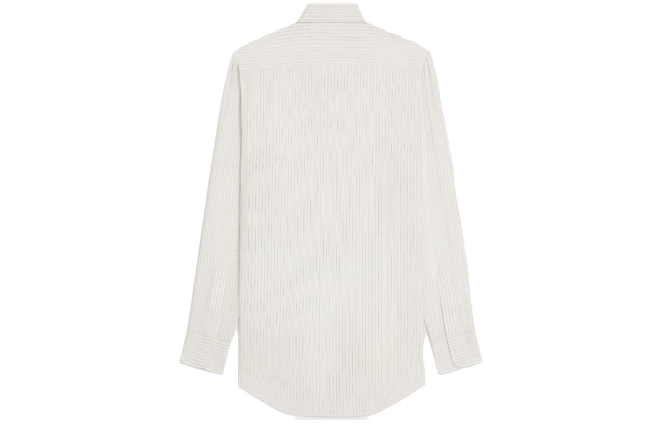 Lookbook (W) CAMISA LARGA RAYADA BLOQUES DE COLOR BLANCA MANGA LARGA CELINE FW23 2C988479V-98CG
