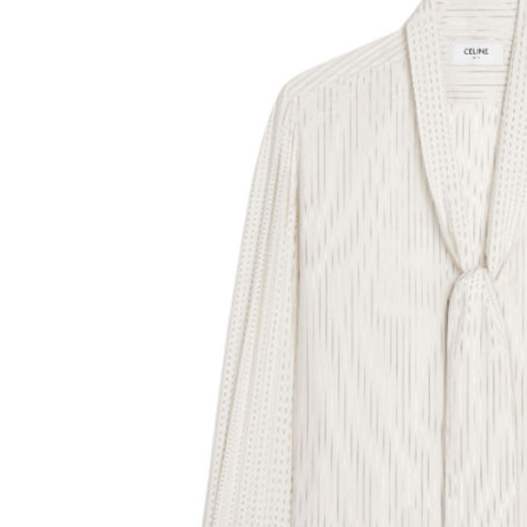 Purchase (W) CAMISA LARGA RAYADA BLOQUES DE COLOR BLANCA MANGA LARGA CELINE FW23 2C988479V-98CG