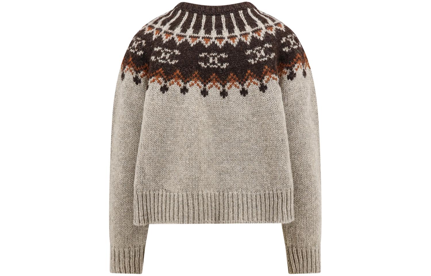 Lookbook (W) CELINE FW23 Sweater Crewneck Bordir Multicolor. 2ADJ7823V-09GM