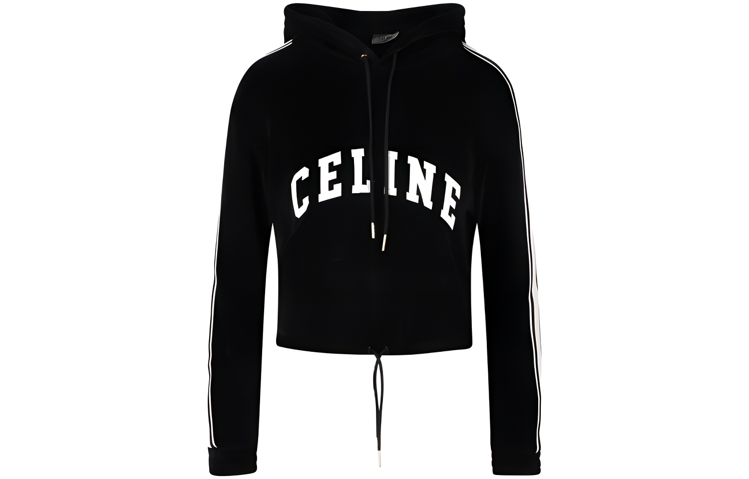 (Women) CELINE FW23  Logo Print Pullover Hoodie Black 2Y12C748Q-38AW