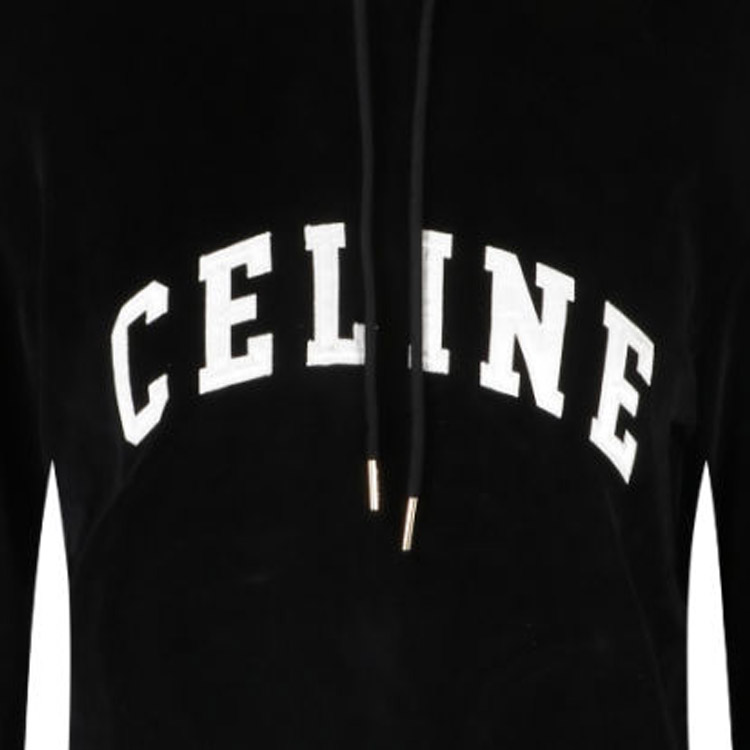 (Women) CELINE FW23  Logo Print Pullover Hoodie Black 2Y12C748Q-38AW 圖 8