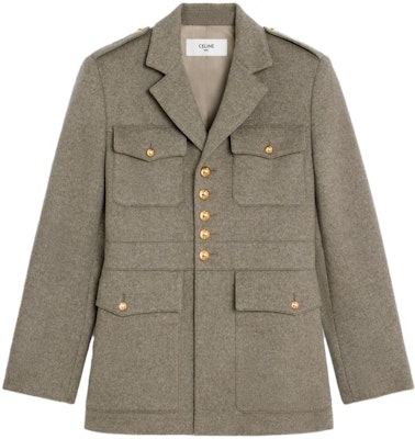 (W) CELINE FW23 灰米色單排扣長袖外套大衣 2V92P427T-02GI Buy (W) CELINE FW23 灰米色單排扣長袖外套大衣 2V92P427T-02GI