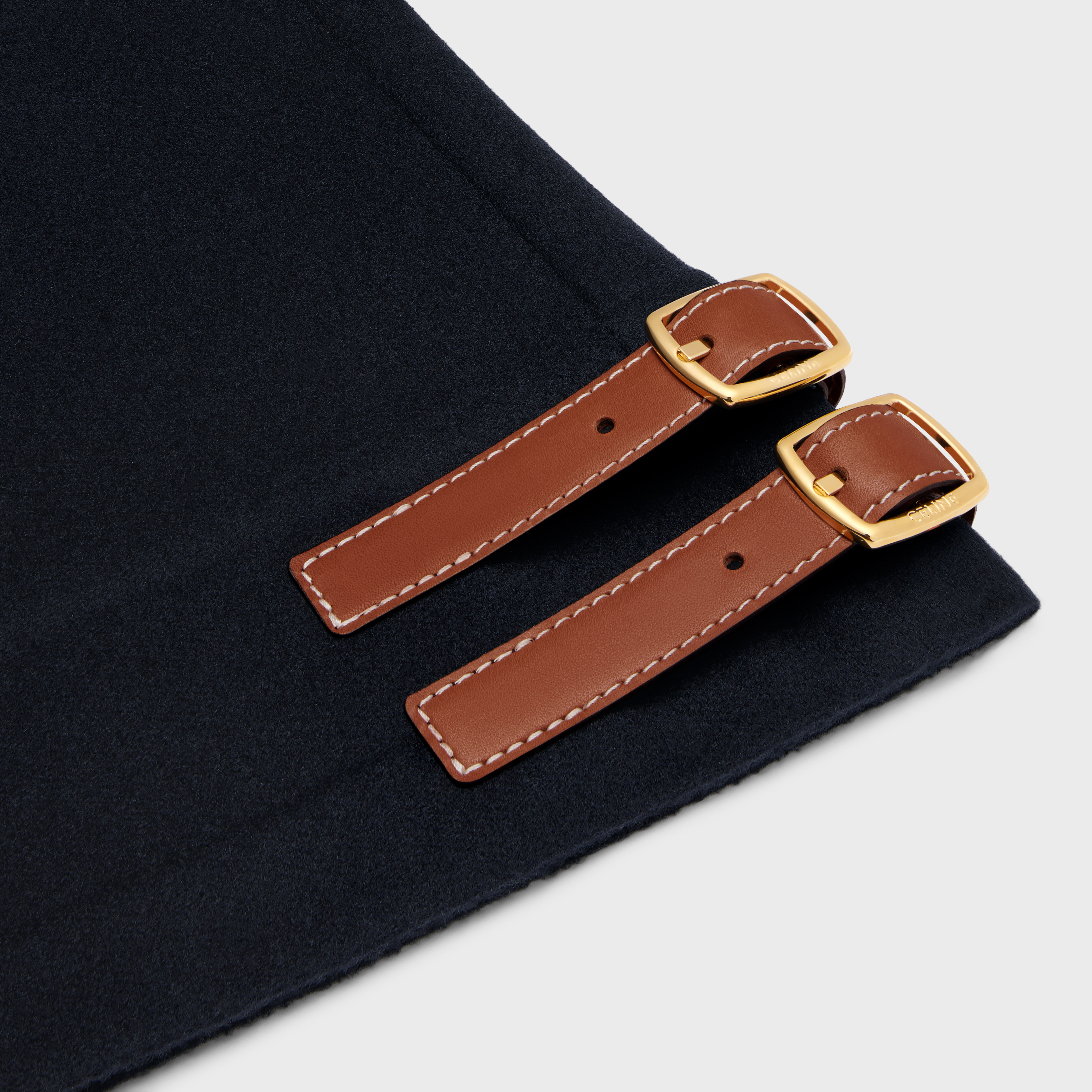 (Women) CELINE FW23  Solid Color Hooded Button-Up Jacket Navy Blue 2M29B6700-07MR 圖 4