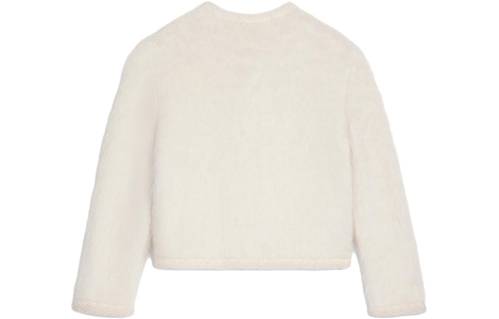 Lookbook (W) 셀린 FW23 솔리드 컬러 롱슬리브 니트 가디건 - 오프 화이트 2AD9D440U-01OW