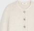 Sizing (W) 셀린 FW23 솔리드 컬러 롱슬리브 니트 가디건 - 오프 화이트 2AD9D440U-01OW