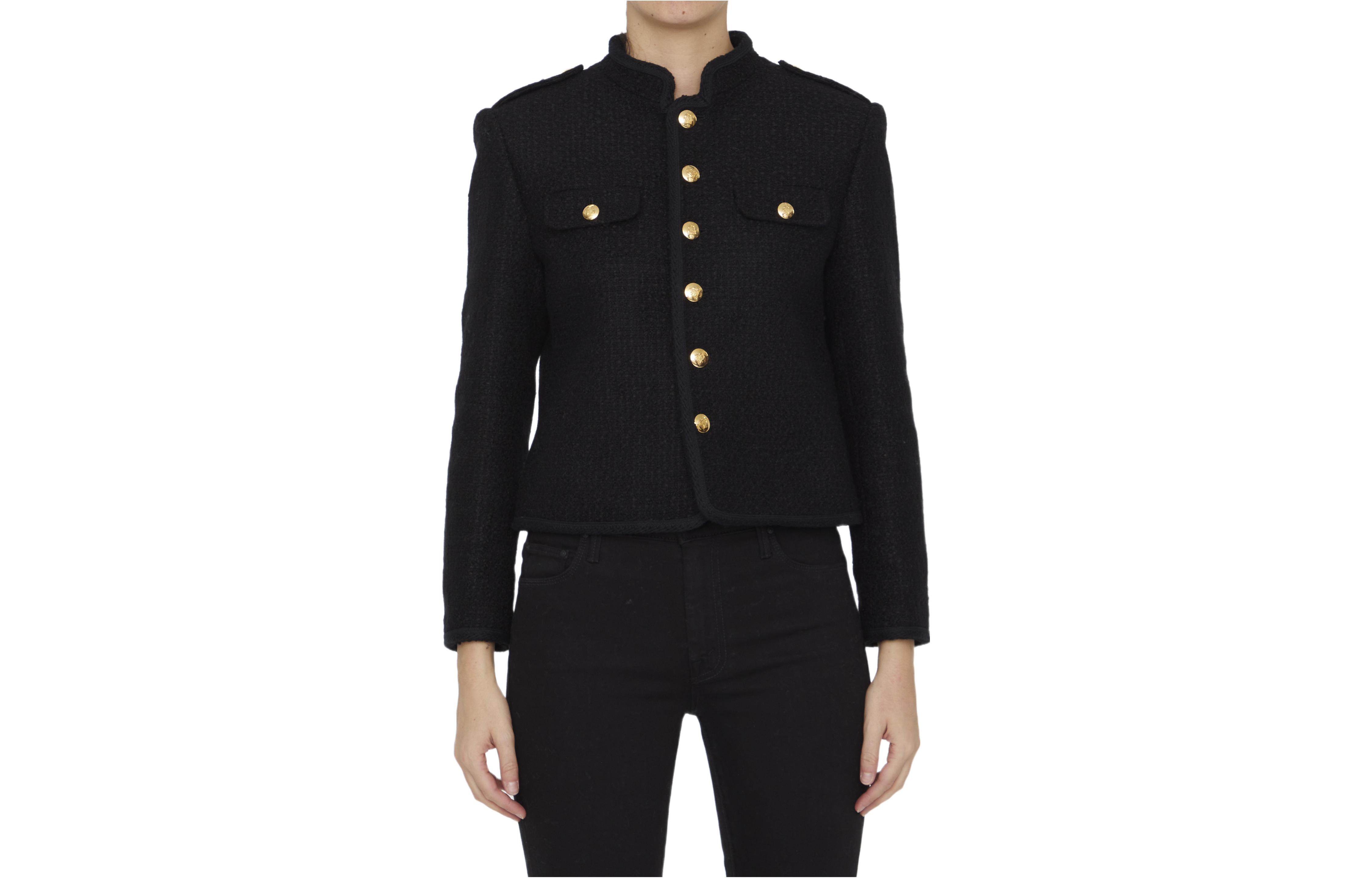 (Women) CELINE FW23  Solid Color Single-Breasted Casual Jacket Black. 2V99P764L-38NO 圖 2