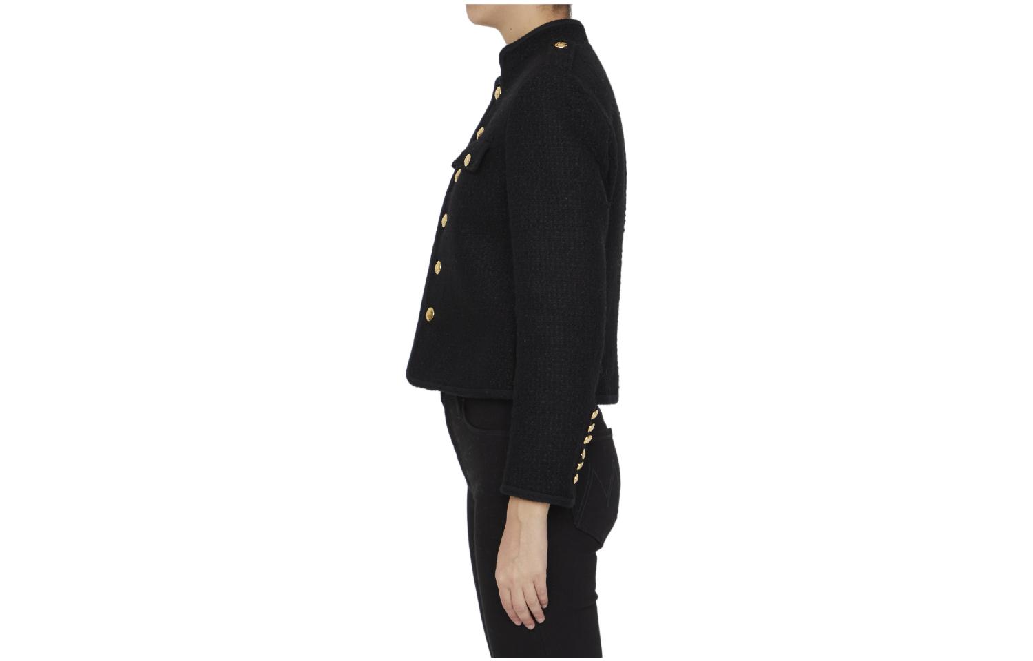 (Women) CELINE FW23  Solid Color Single-Breasted Casual Jacket Black. 2V99P764L-38NO 圖 4