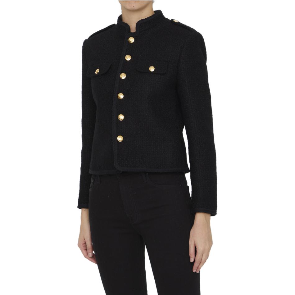 (Women) CELINE FW23  Solid Color Single-Breasted Casual Jacket Black. 2V99P764L-38NO 圖 5