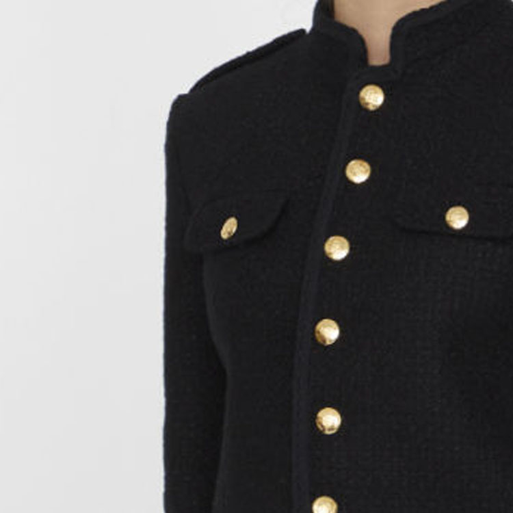 (Women) CELINE FW23  Solid Color Single-Breasted Casual Jacket Black. 2V99P764L-38NO 圖 6