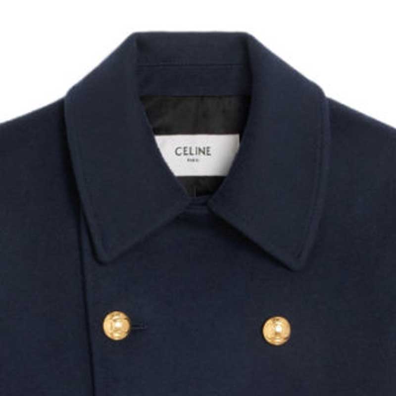 (Women) CELINE FW23  Solid Double-Breasted Casual Jacket - Dark Blue 2M16B998K-07MR 圖 4