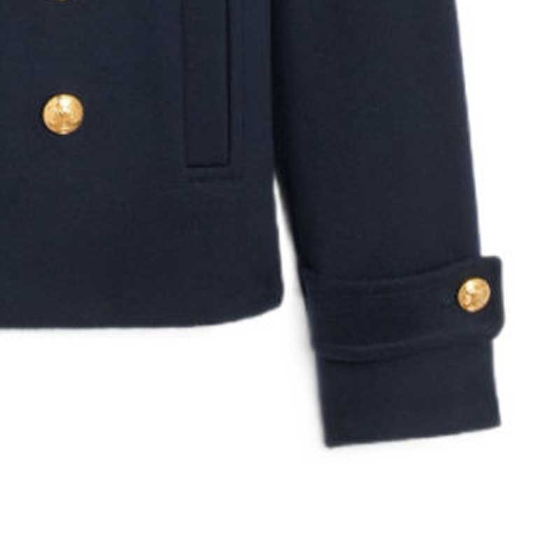 (Women) CELINE FW23  Solid Double-Breasted Casual Jacket - Dark Blue 2M16B998K-07MR 圖 8