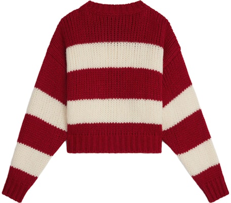 (W) Jersey de Punto a Rayas Rojo Blanco CELINE FW23 Ajuste Casual Suelto 2ADC4932V-01LV Lookbook (W) Jersey de Punto a Rayas Rojo Blanco CELINE FW23 Ajuste Casual Suelto 2ADC4932V-01LV
